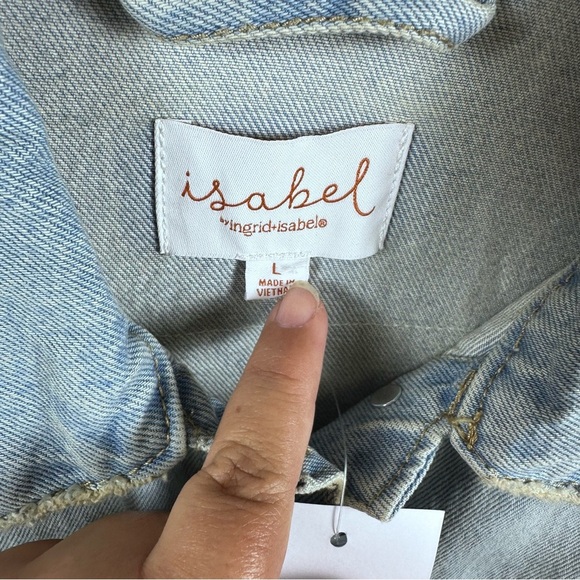 Ingrid & Isabel Light Blue Jean Jacket - Picture 3 of 7